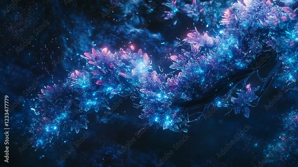 Fototapeta premium Glowing Abstract Nebula in Deep Space