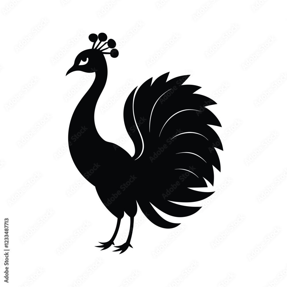 Fototapeta premium peacock isolated vector illustration