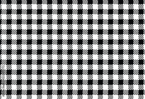 classic double checkerboard pattern, black, white Lumberjack or flanel pattern, paper pattern, seamless plaid pattern vector. Retro background fabric. Vintage checkered color geometric texture,