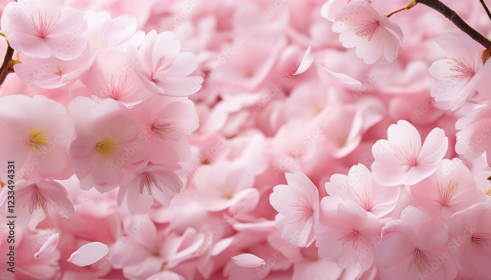 桜の花びらが舞う和風背景 桜の花びらが舞う和風背景