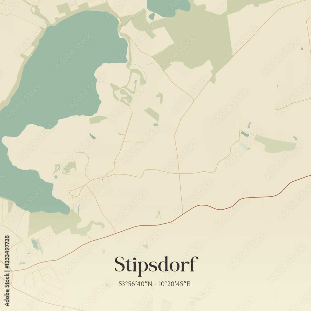 Obraz premium Vintage map of Stipsdorf, Germany.
