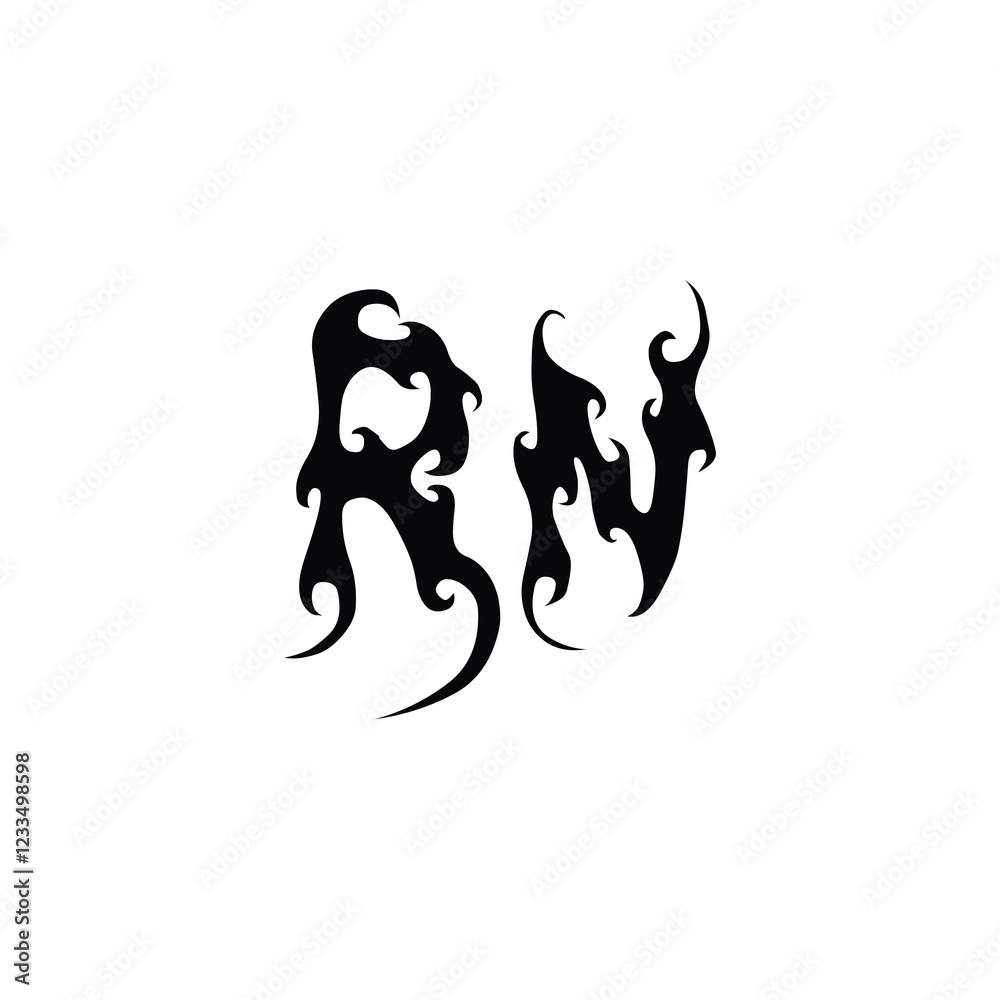 RN monogram logo design letter text name symbol monochrome logotype alphabet character simple logo RN monogram logo design letter text name symbol monochrome logotype alphabet character simple logo