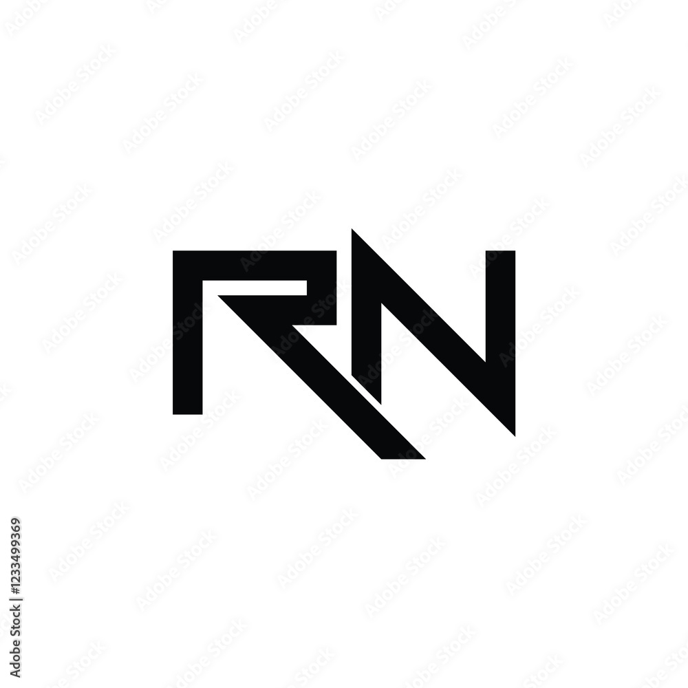 RN monogram logo design letter text name symbol monochrome logotype alphabet character simple logo RN monogram logo design letter text name symbol monochrome logotype alphabet character simple logo