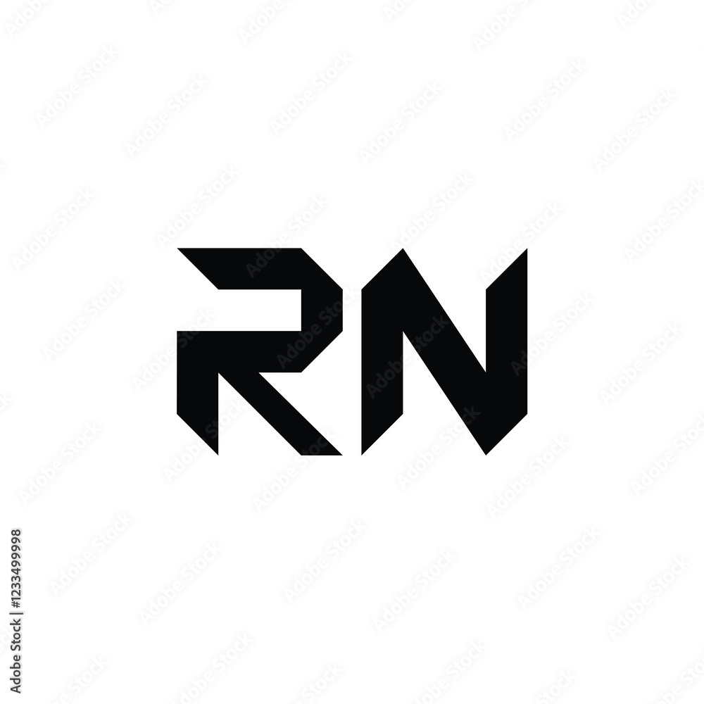 RN monogram logo design letter text name symbol monochrome logotype alphabet character simple logo RN monogram logo design letter text name symbol monochrome logotype alphabet character simple logo