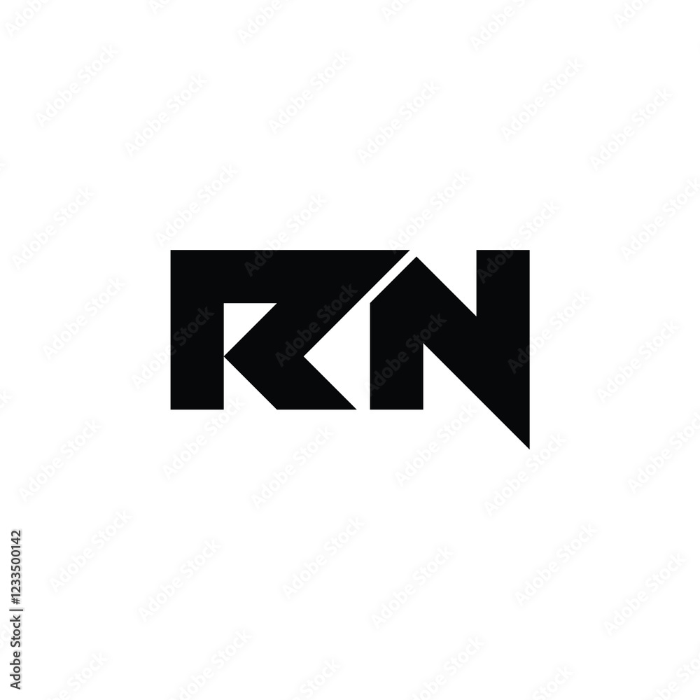 RN monogram logo design letter text name symbol monochrome logotype alphabet character simple logo RN monogram logo design letter text name symbol monochrome logotype alphabet character simple logo