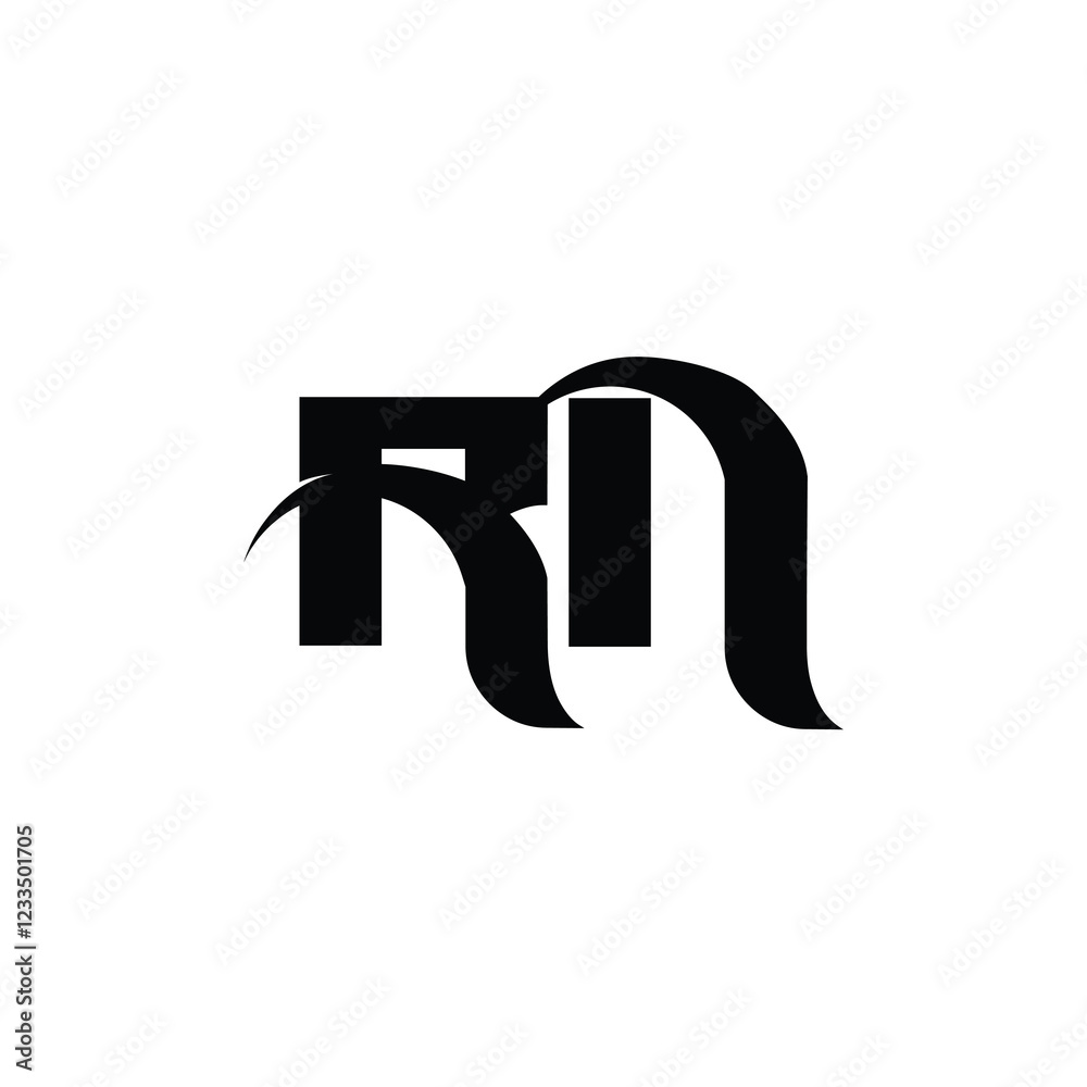 RN monogram logo design letter text name symbol monochrome logotype alphabet character simple logo RN monogram logo design letter text name symbol monochrome logotype alphabet character simple logo