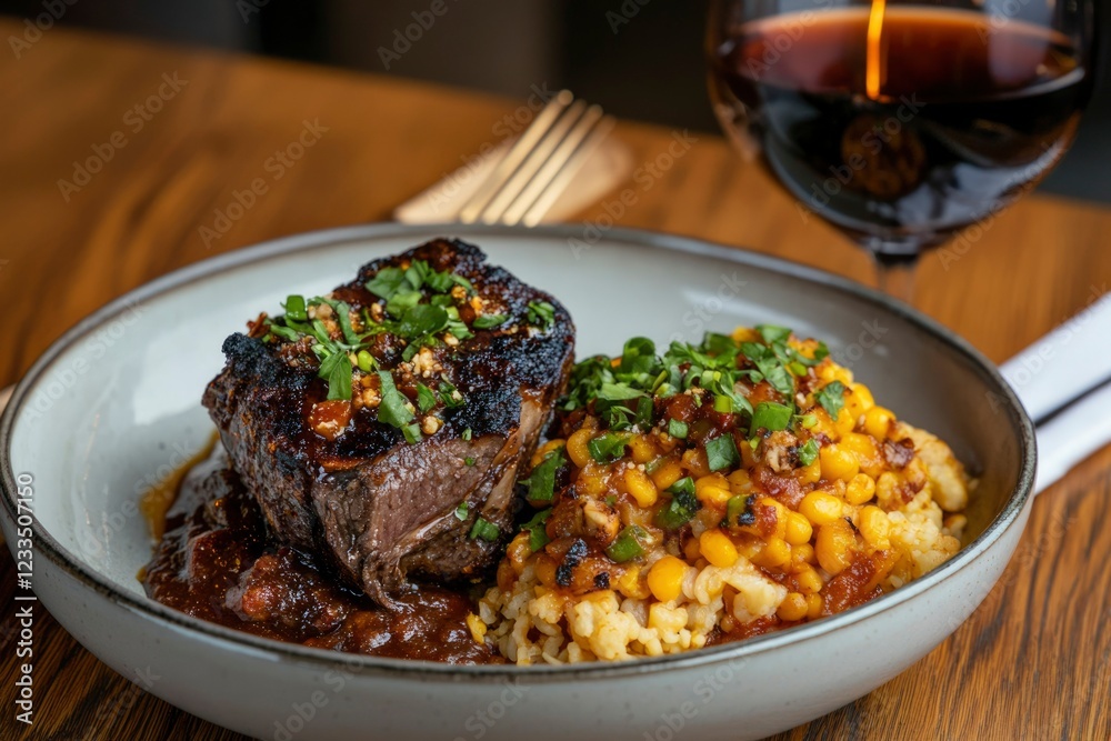 Delicious Grilled Beef Short Rib Dinner Dish Delicious Grilled Beef Short Rib Dinner Dish
