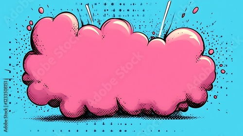 Pink Comic Book Style Speech Bubble Design