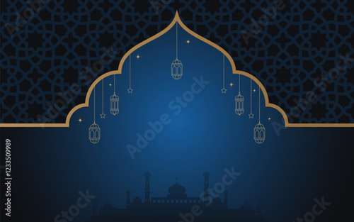 Festive Islamic Ramadan Background Design with Elegant Patterns