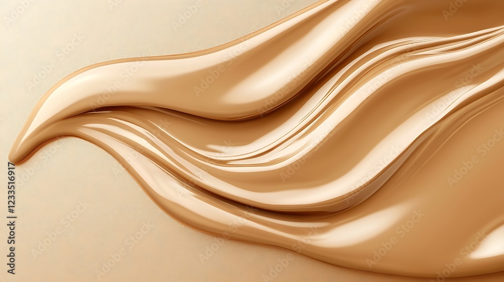 Obraz premium Liquid Foundation Swirls Smooth Beige Texture