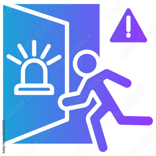 Emergency Preparedness glyph gradient icon