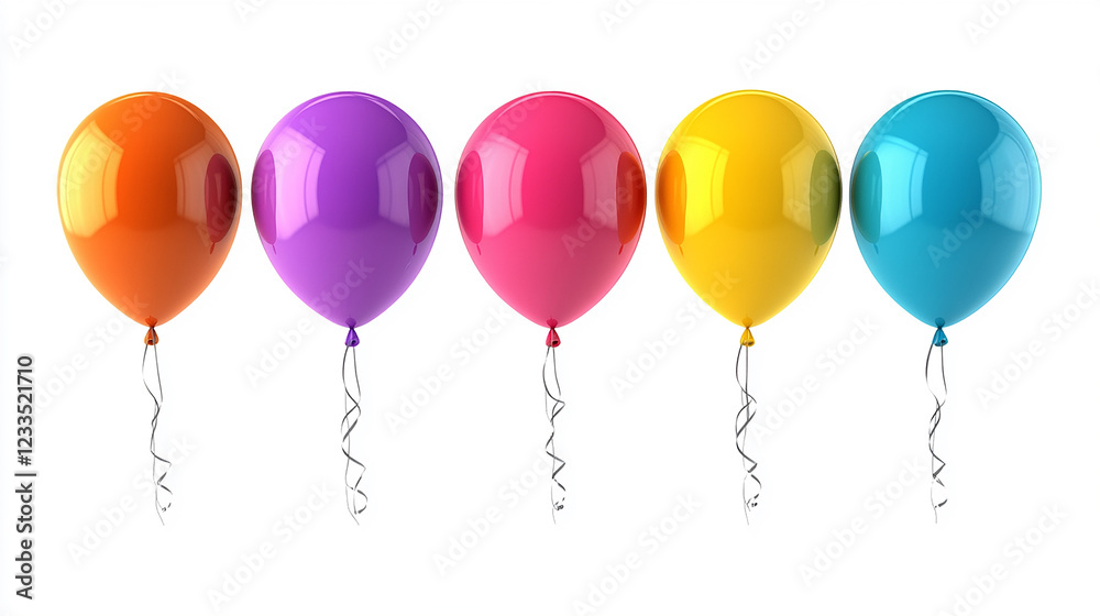 Collection set of colorful balloons isolated on white background Collection set of colorful balloons isolated on white background