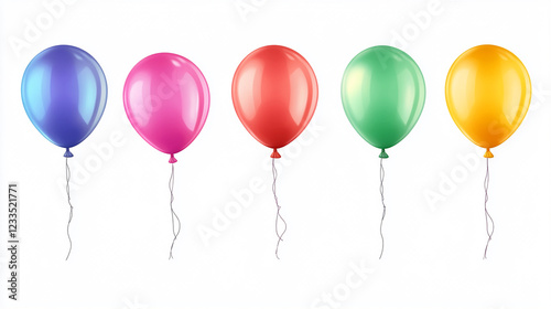 Wallpaper Mural Collection set of colorful balloons isolated on white background  Torontodigital.ca