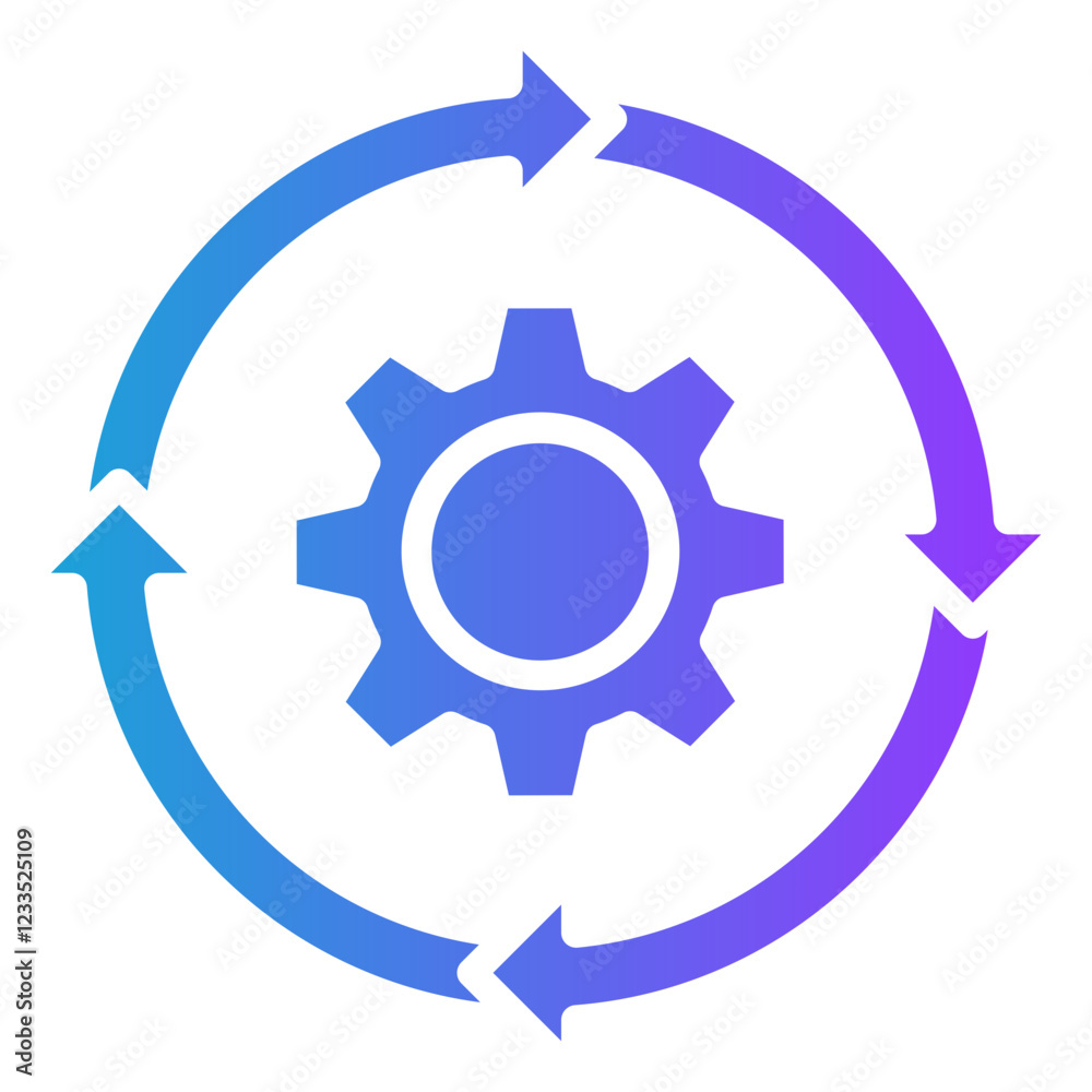 Continuity Solutions glyph gradient icon Continuity Solutions glyph gradient icon