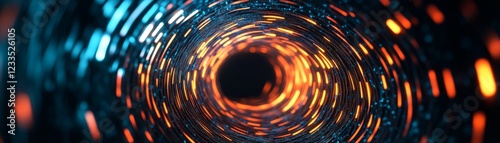 A mesmerizing abstract swirl of colors symbolizing innovation and digital transformation in a modern world.