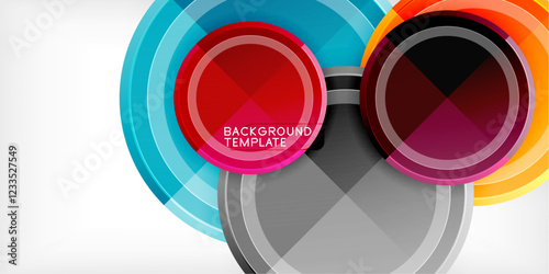 Geometric design abstract background - circles