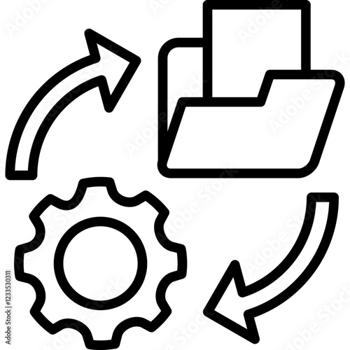 Data Recovery line icon