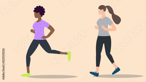 Two female joggers