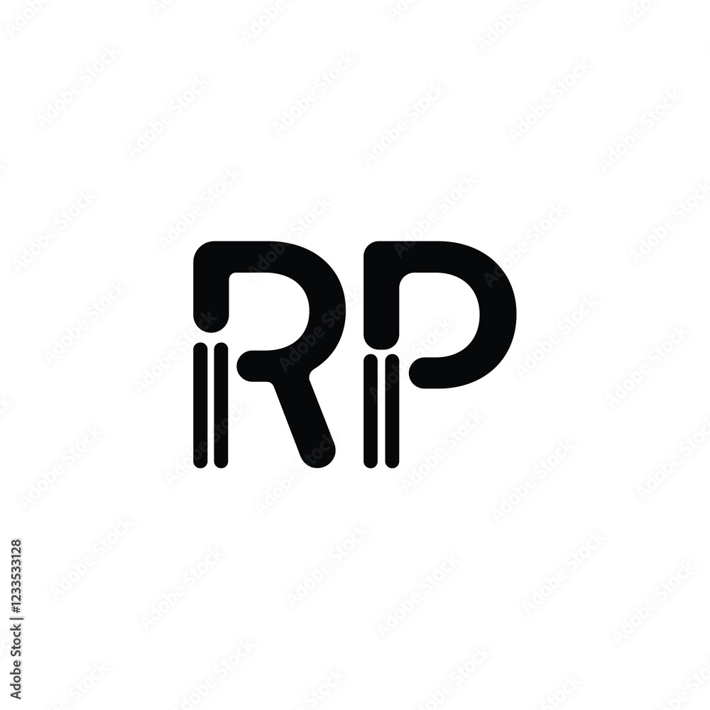 RP monogram logo design letter text name symbol monochrome logotype alphabet character simple logo RP monogram logo design letter text name symbol monochrome logotype alphabet character simple logo