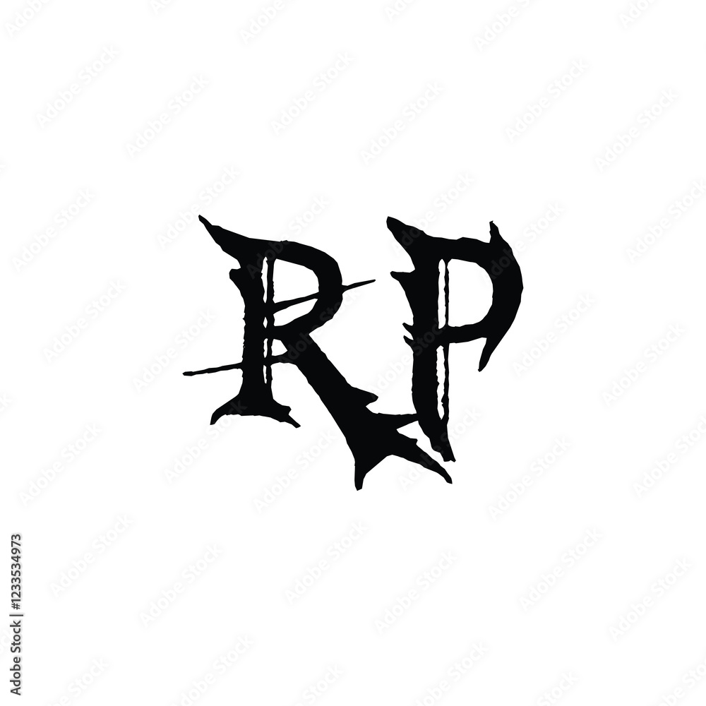 RP monogram logo design letter text name symbol monochrome logotype alphabet character simple logo RP monogram logo design letter text name symbol monochrome logotype alphabet character simple logo