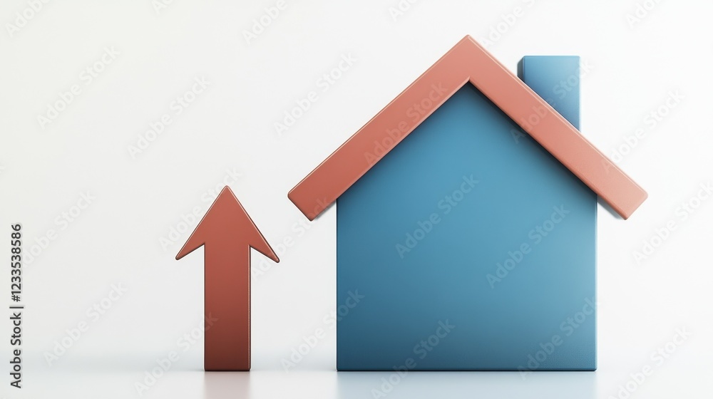 A home navigation icon with a small upward arrow beside a house symbol, on a white background. A home navigation icon with a small upward arrow beside a house symbol, on a white background.