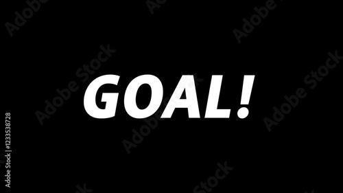 goal score text animation football soccer celebration typography motion graphic video