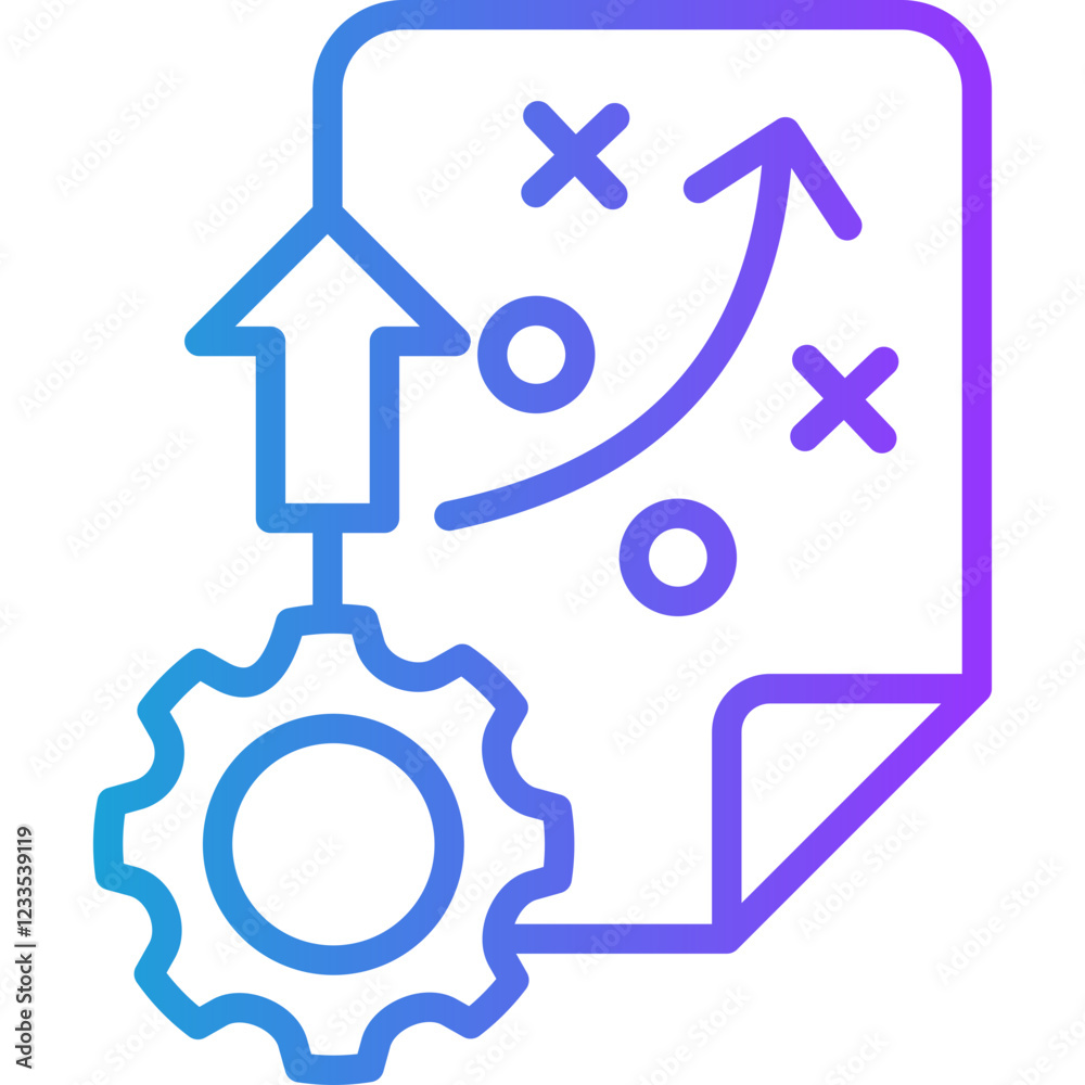 Plan Optimization line gradient icon Plan Optimization line gradient icon