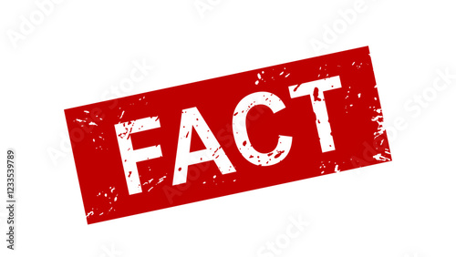 Vector illustration fact stamp red editable	