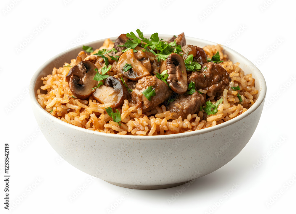 Delicious Beef and Mushroom Rice Bowl Delicious Beef and Mushroom Rice Bowl