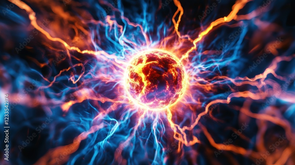 Fiery Plasma Orb Abstract Energy Glowing Nebula Dynamic Light Digital Art Sci Fi Background Fiery Plasma Orb Abstract Energy Glowing Nebula Dynamic Light Digital Art Sci Fi Background