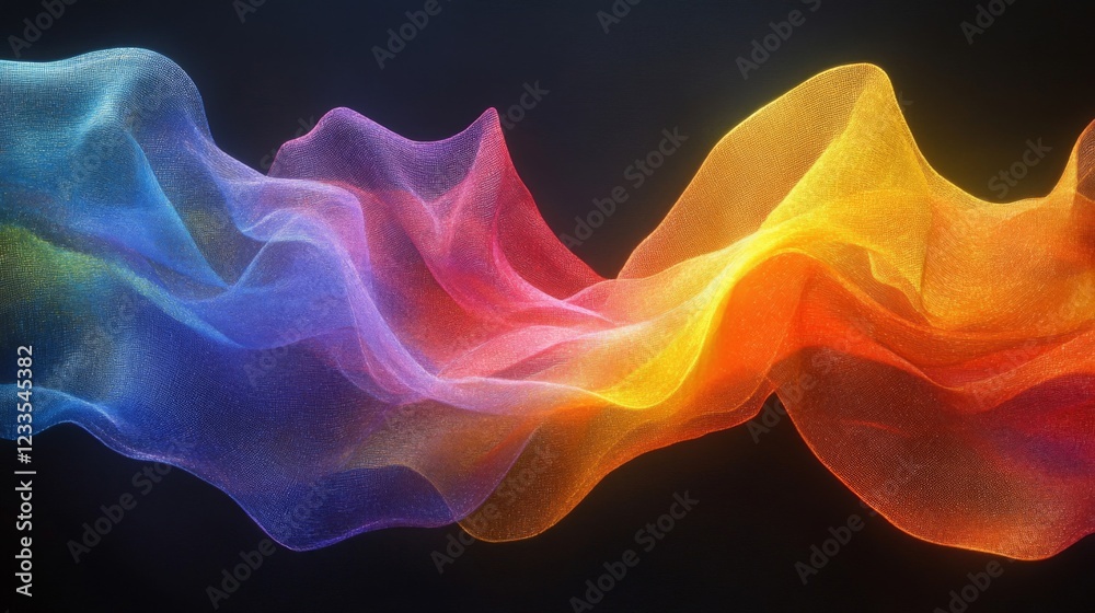 Obraz premium Colorful Flowing Fabric Abstract Design