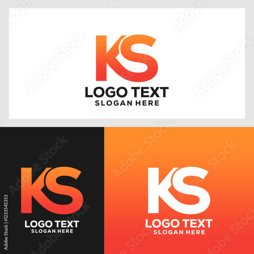 Monogram letter capital  with illustrations vector illustrations for your work logo photo