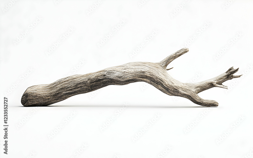Fototapeta premium Serene Driftwood: A Study in Nature's Art