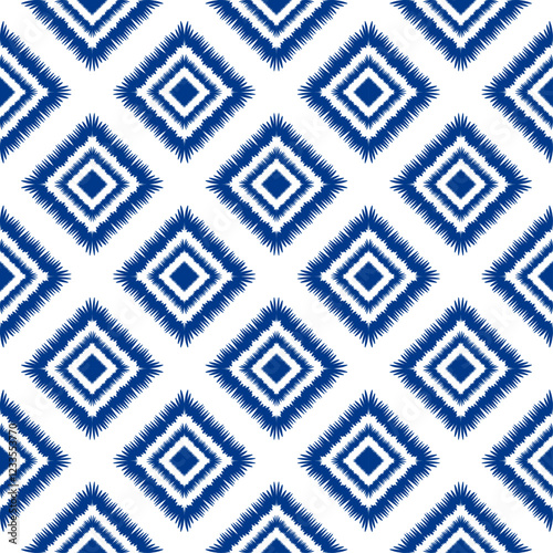 Seamless Ikat pattern It has a unique identity. modern geometric background