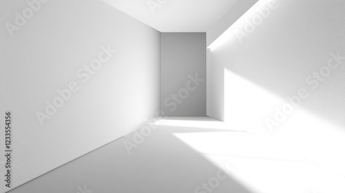 Wallpaper Mural Minimalist white room with sunlight. Torontodigital.ca