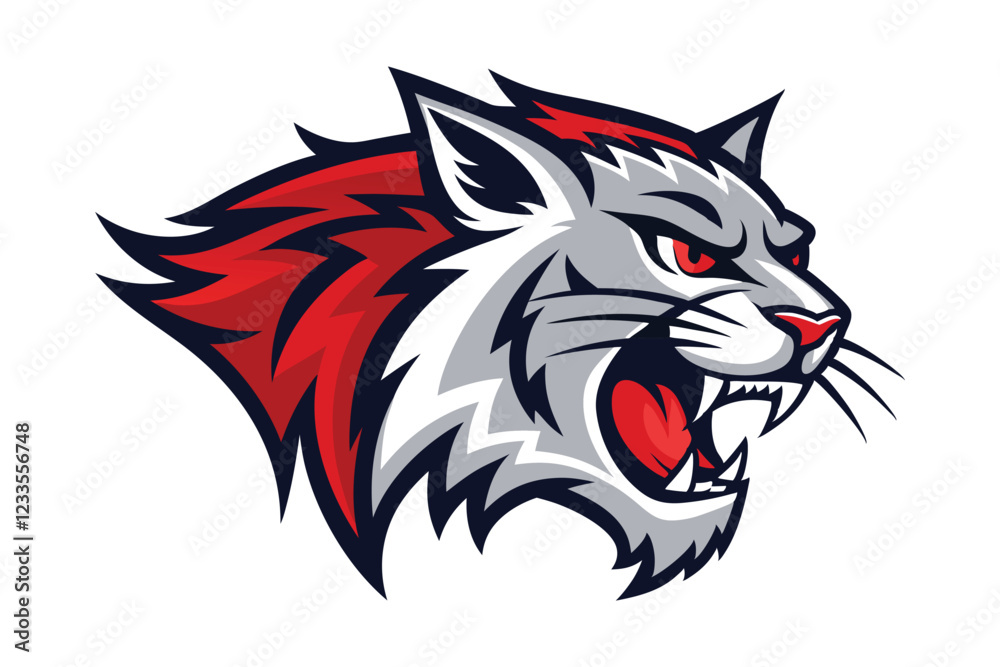 custom made wallpaper toronto digitalwildcat head isolated on white background