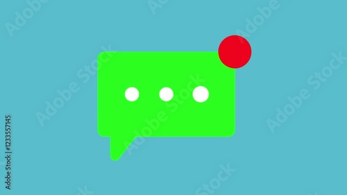 New Message Notification Icon Animation – Chat Alert Symbol