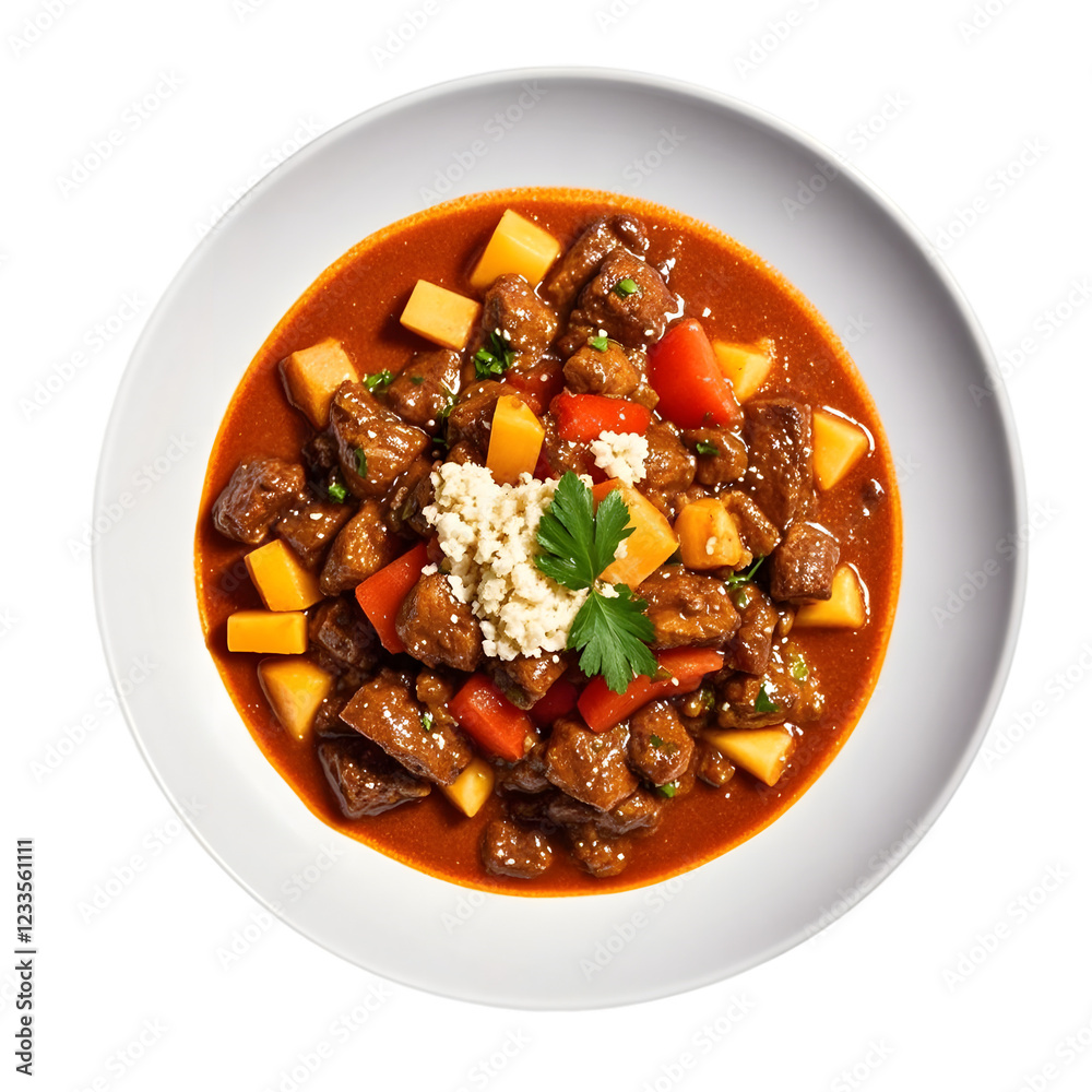 goulash isolated on white background goulash isolated on white background