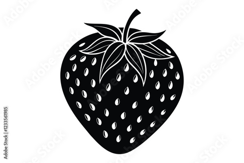 illustration of a strawberry fruit
