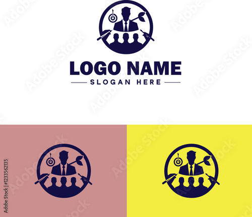 Professional Organizing icon Space planning Organizational consulting Decluttering services flat logo sign symbol editable vector