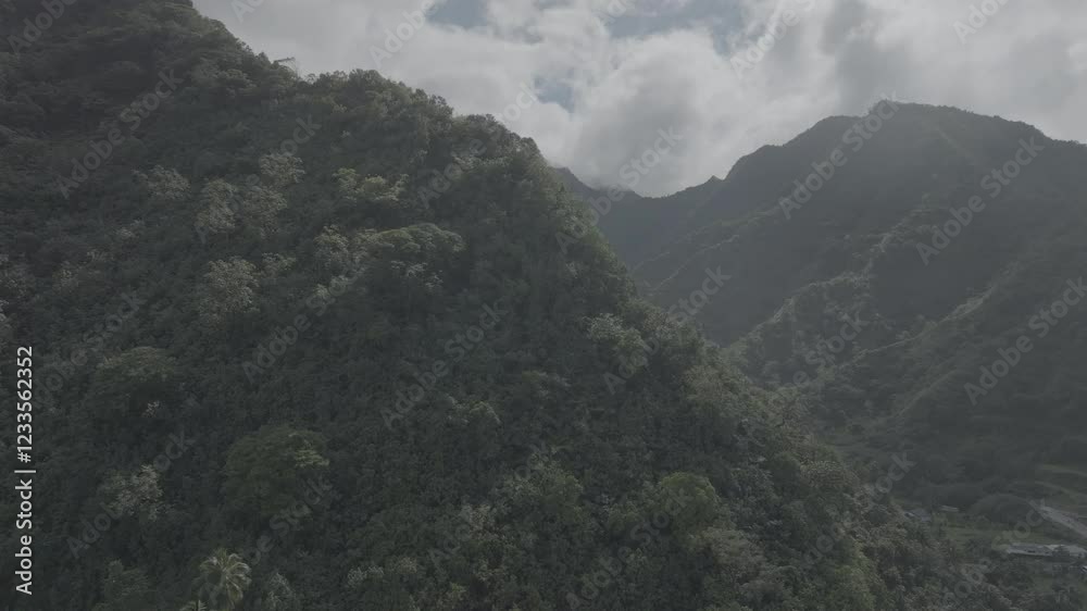 Tahiti Mountains filmed by drone Tahiti Mountains filmed by drone