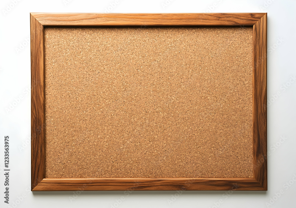 Fototapeta premium A Wooden Framed Corkboard, Blank and Ready for Notes or Pins