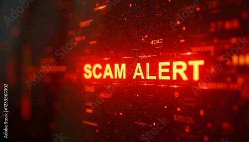 Urgent Scam Alert Digital Warning red   