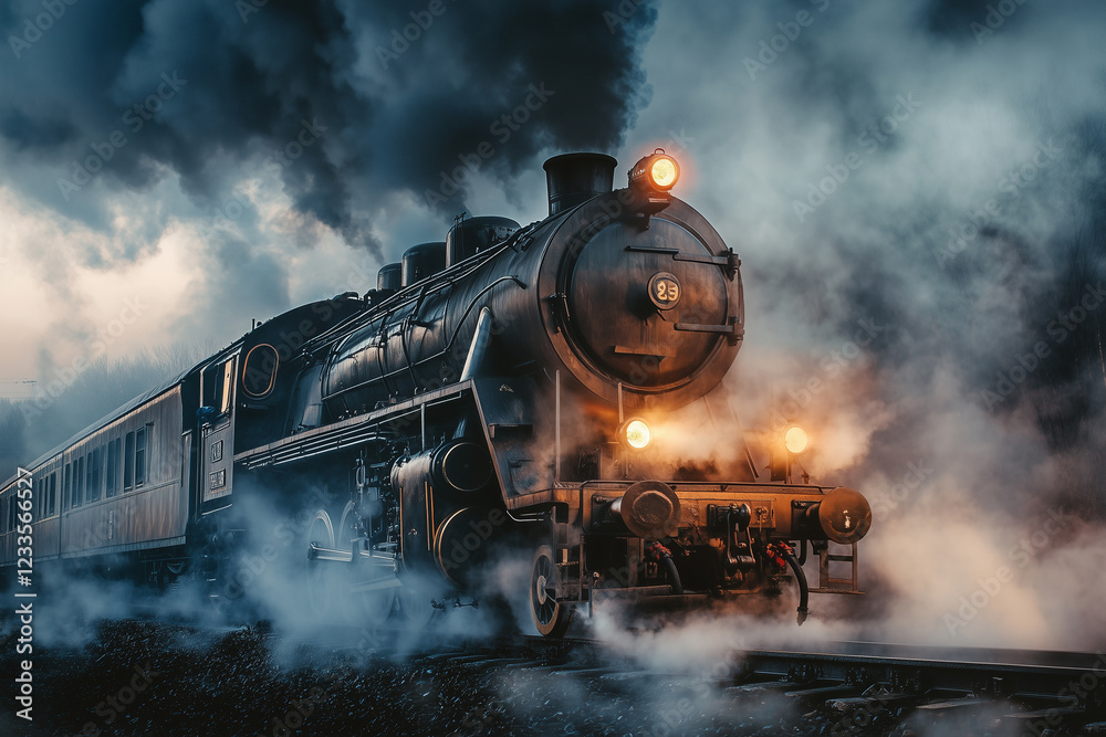 Fototapeta premium A train transportation concept