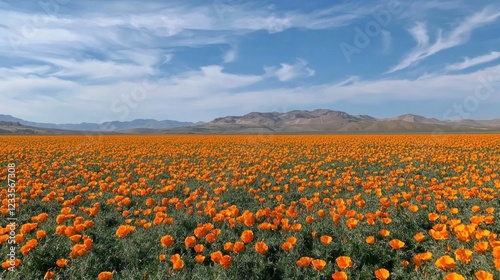 Stunning Orange Poppy Field in California's Antelope Valley