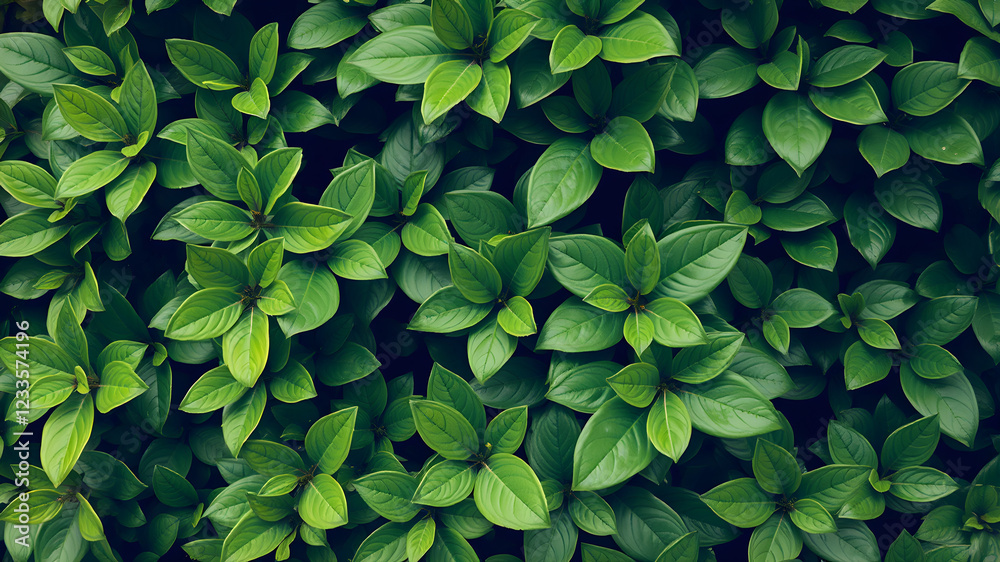 Lush leaves of boxwood background pattern Lush leaves of boxwood background pattern