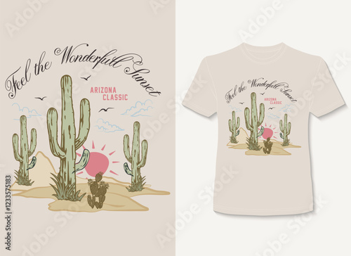 Boho Mushroom Nature Soul T-Shirt Design – Vintage Aesthetic Graphic Print photo