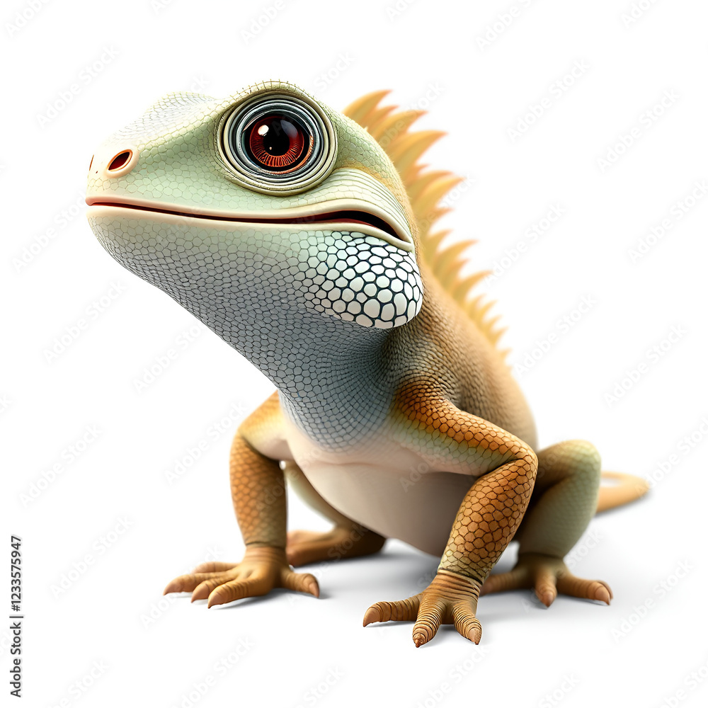 Obraz premium iguana on white background