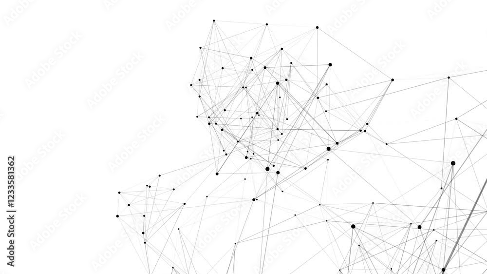line connect network animation on white background. Line technology data connection and business background
