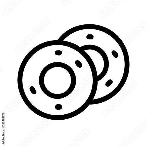 Bagel Vector Icon – Breakfast and Bakery Symbol